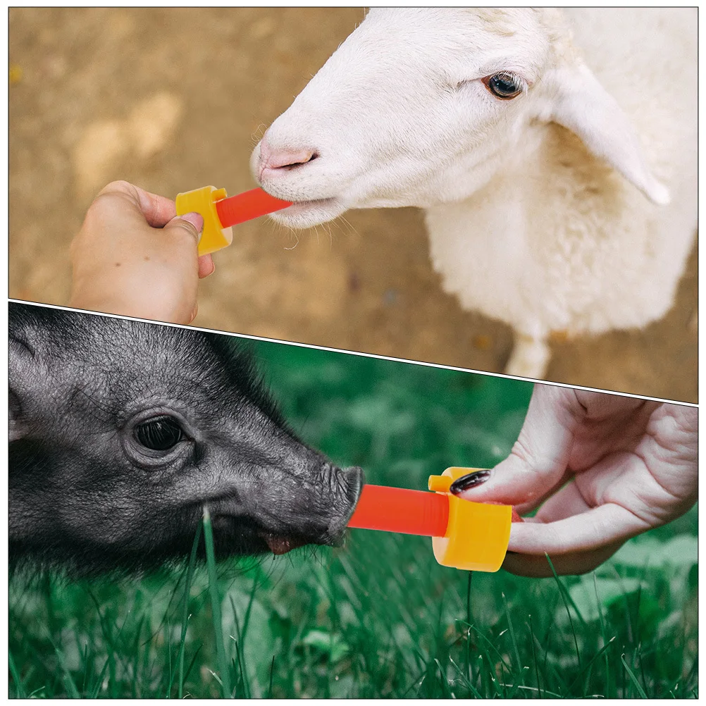 

5Pcs Nursing Bottle Lamb Nipples Durable Silicone Portable Feeding Sheep Accessories Replaceable Goat Nipples Lamb Accessory