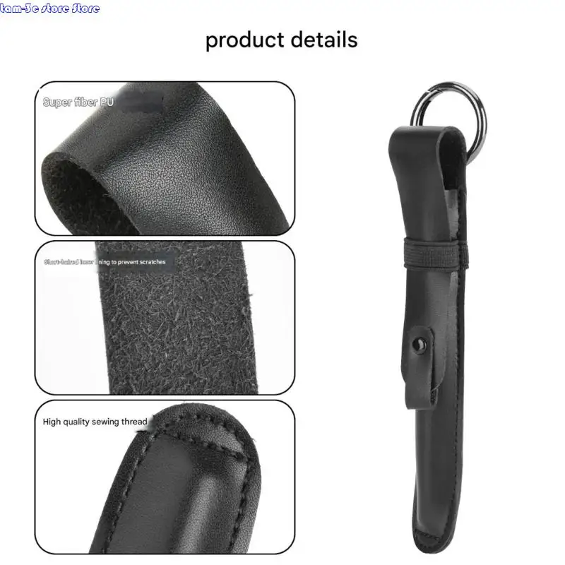 

D0UA Чехол-карандаш для карандаша сумка для переноски из искусственной кожи, чехол с портативным брелоком, прикрепляемый к