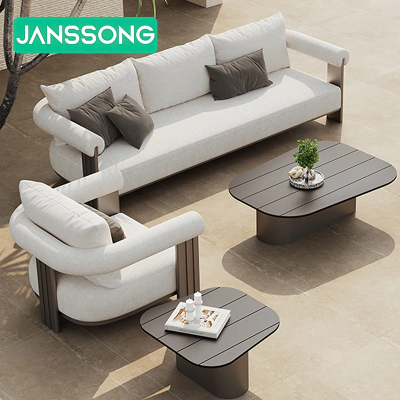 

Hotel Patio Modern Sofa Garden Sofa Set Outdoor Sofa Aluminum Patio Furniture Garden Furniture Metal Luxury Couches Patio Set
