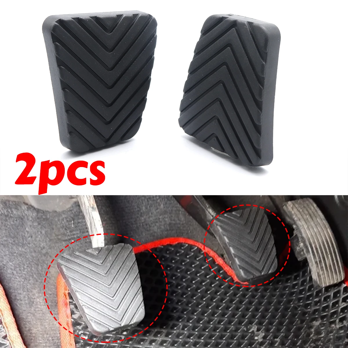 2 uds cubierta de almohadilla de Pedal de embrague de freno de goma de coche para Hyundai Galloper 2,5 TD 1998-2003 Elantra XD 2001 2002 Accent 2006 2008