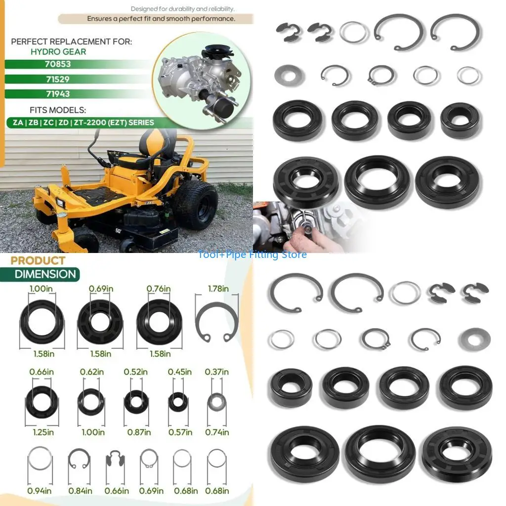 

F92B Hydraulic Gear Seal Replacement 70853 Overhaul Rebuild Retaining Rings