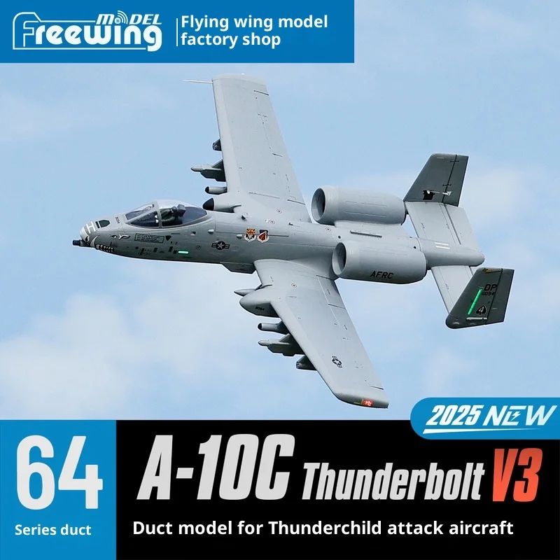 新しい Freewing ダブル 64mm A-10 V3 「ライトニング II」攻撃機 インレットチャンネルモデル 飛行機 RC 固定翼おもちゃ ホビー愛好家向け