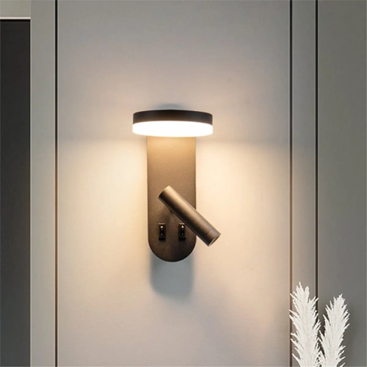 Efficient- Bedroom Bedside Wall Lamp with Switch Rotatable Spotlight Modern Simple Bedroom Light Design Modern Led Light