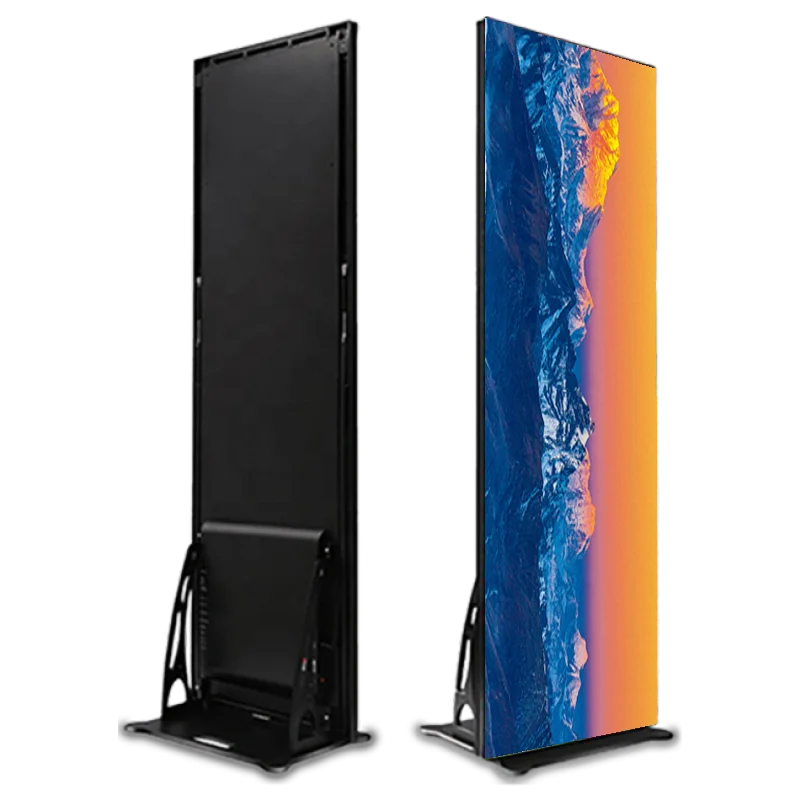 New P1.86 Foldable Exhibition Led Poster Indoor Foldable Led Poster Display Digital LED Poster Screen For Commercial Advertising