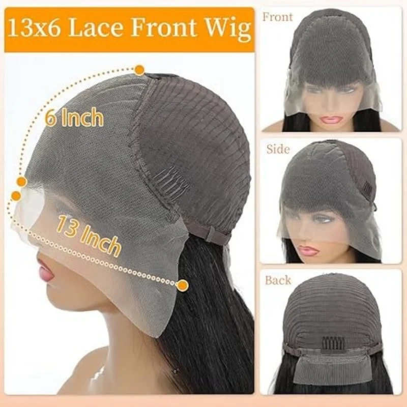 اللون الطبيعي الجسم موجة الباروكات 40 بوصة HD الدانتيل الباروكات الشعر البشري 13x6 220 الكثافة أمامي الدانتيل خصلات الشعر المستعار الإنسان للنساء #6