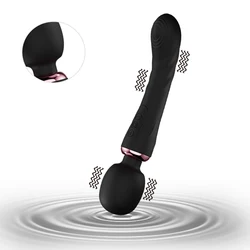 Powerful Dildos Vibrator Dual Motor Silicone Large Size Wand G-Spot Massager Sex Toys For Couple Clitoris Stimulator For Adults