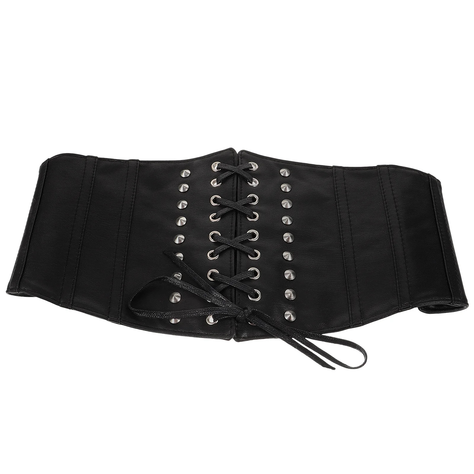 حزام خصر عريض مرن، حزام مشد صناعي ملفوف للنساء، قابل للتمدد ومريح مع قمصان وسترات