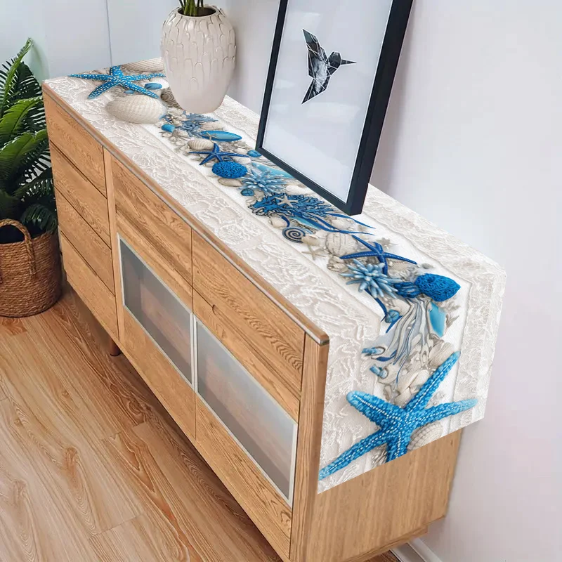 VIKAMA Ocean-Style Table Flag, Fresh And Elegant, For Party, Family Gathering, Festival Decoration, Gifts, Home Decoration