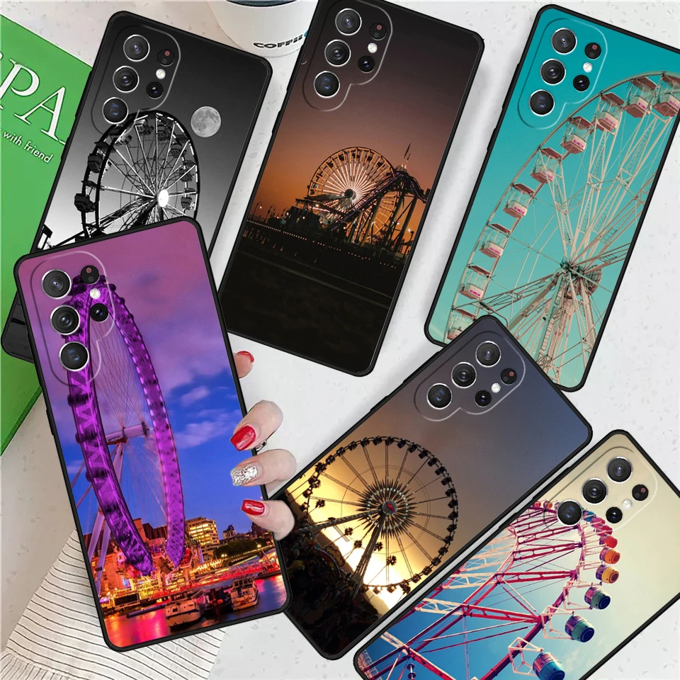 Ferris Wheel For Samsung Galaxy S24 Ultra S21 S22 S8 S9 S10E Note 10 20 Plus FE S23 Phone case Cover Coque