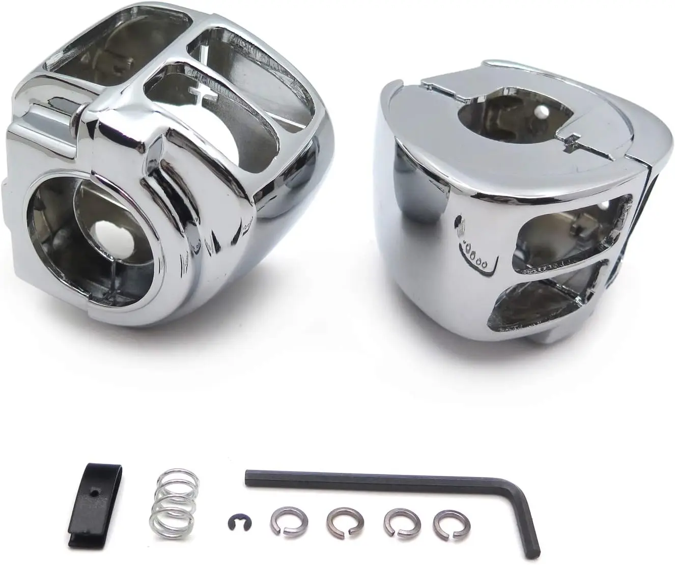 Motorcycle CNC Chrome Handlebar Switch Housing Cover For Harley Davidson Sportster Dyna 1996-2012 V-Rod 2002-2012 Softail 96-10