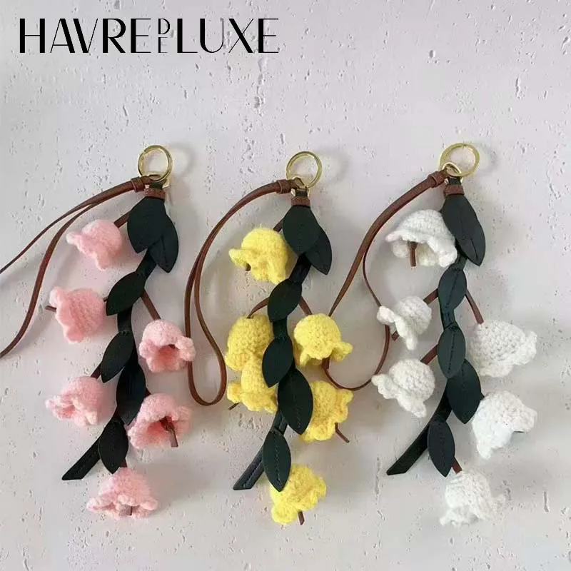 

Flower charm for women's bag advanced pure flower weaving flower hanging decoration knitting bag accessories
