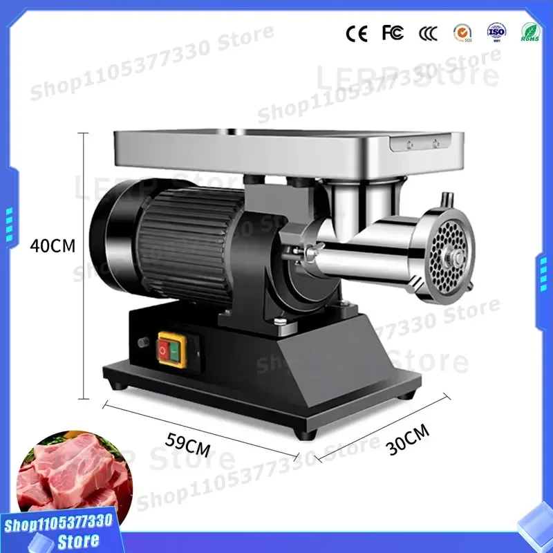 Commercial Electric Meat Grinder High Power Automatic Vegetable Mincer 150kg/h Capacity Desktop Food Processor for Kitchen