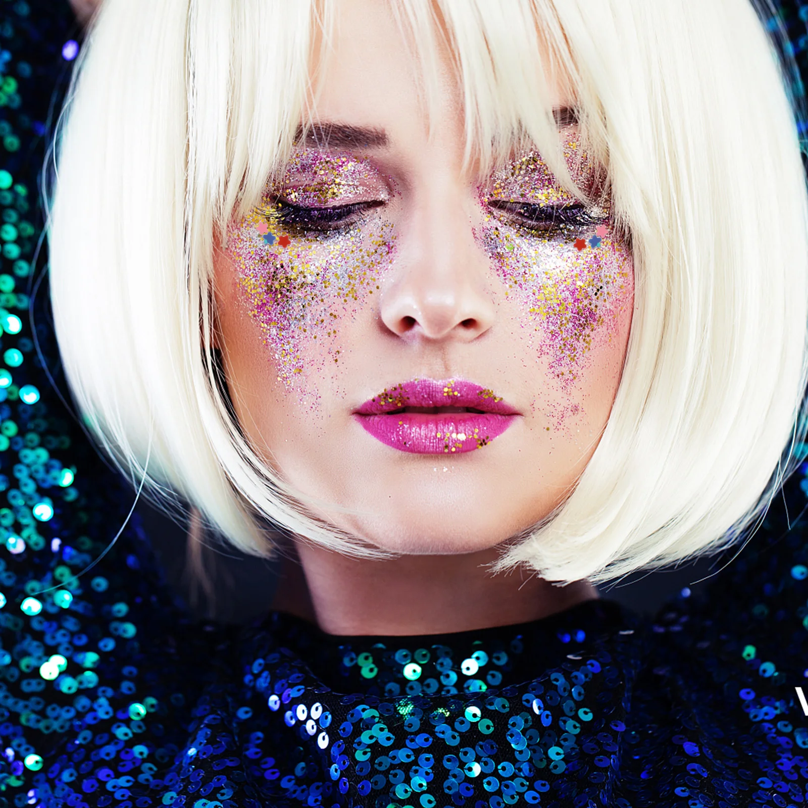 1 set oogmake-up pailletten glanzende doe-het-zelfbenodigdheden nagelkunst glitters schminken lichaamsdecoratie multifunctionele glitterstukken