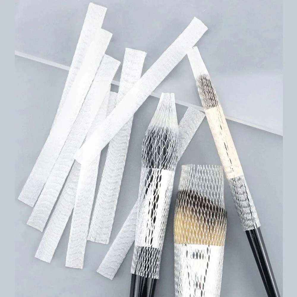 100Pcs/set Transparent Rose Protective Covers Flexible Convenient Mesh Flexible Protectors Cover Soft Makeup Brushes Net