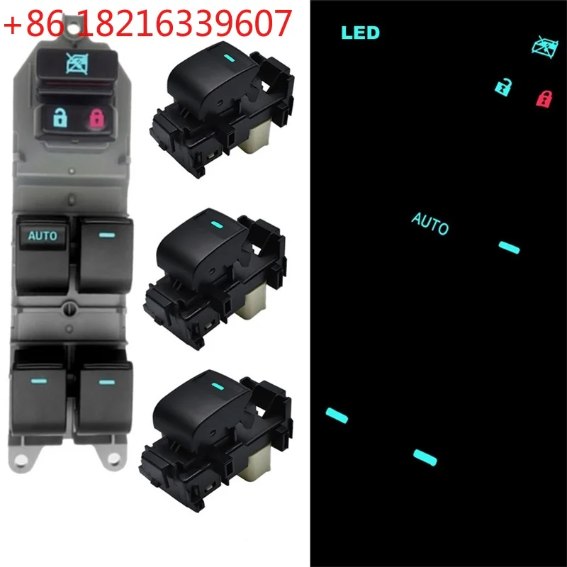 TAO Lighted LED Power Auto Window Switch LHD Left Driving Backlight For Toyota RAV4 Camry Corolla Yaris Cruiser Vios Highlander