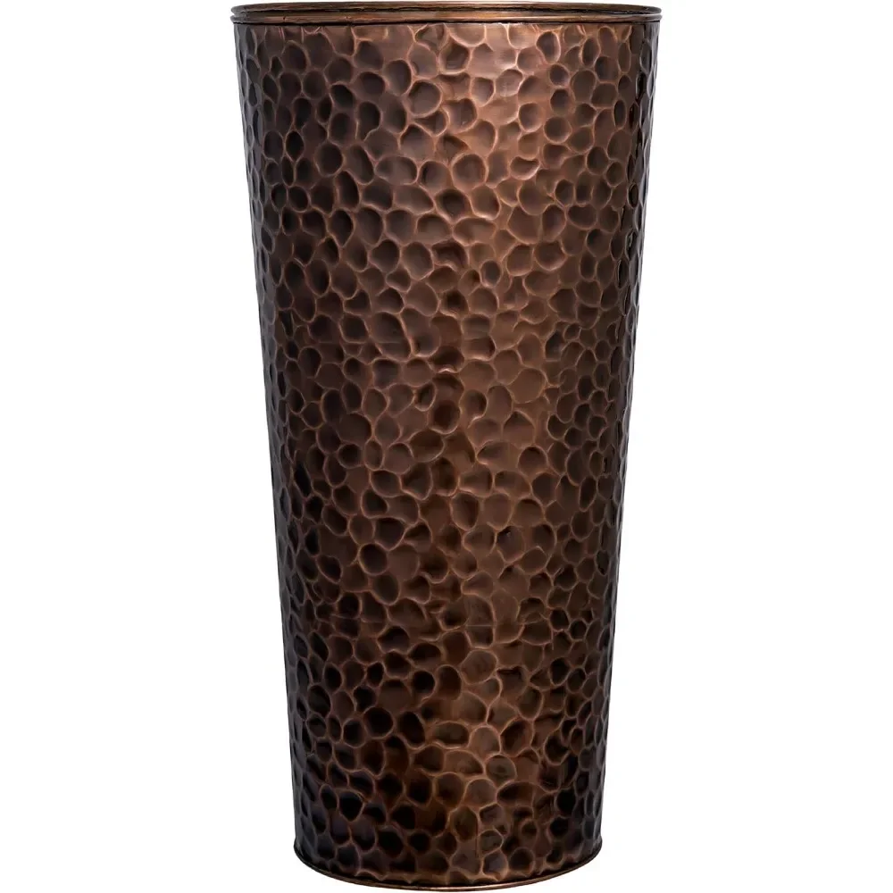 

Large Tall Planter Pot Outdoor Indoor Copper Flower Decorative Weather Resistant Garden Deck Patio