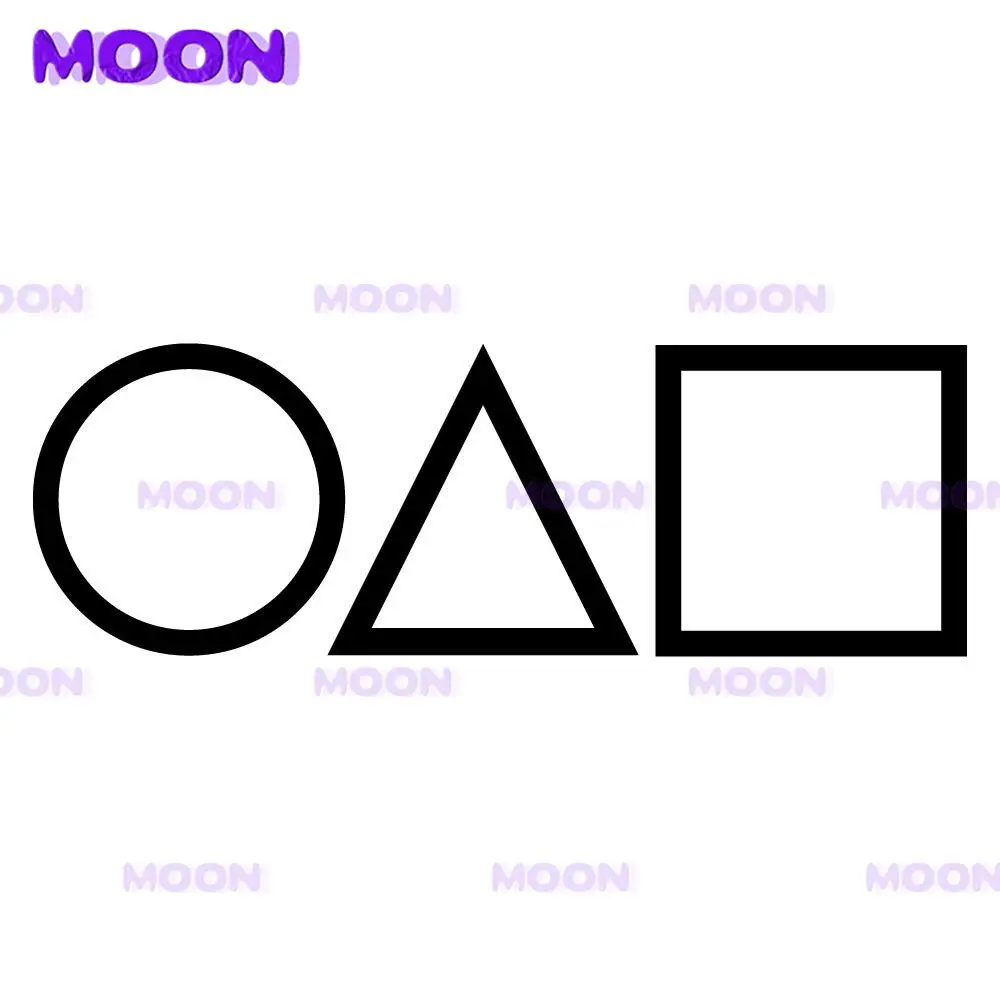 

Three Piece Combinatorics Geometric Vinyl Car Sticker Window Laptop Circle Triangle Square