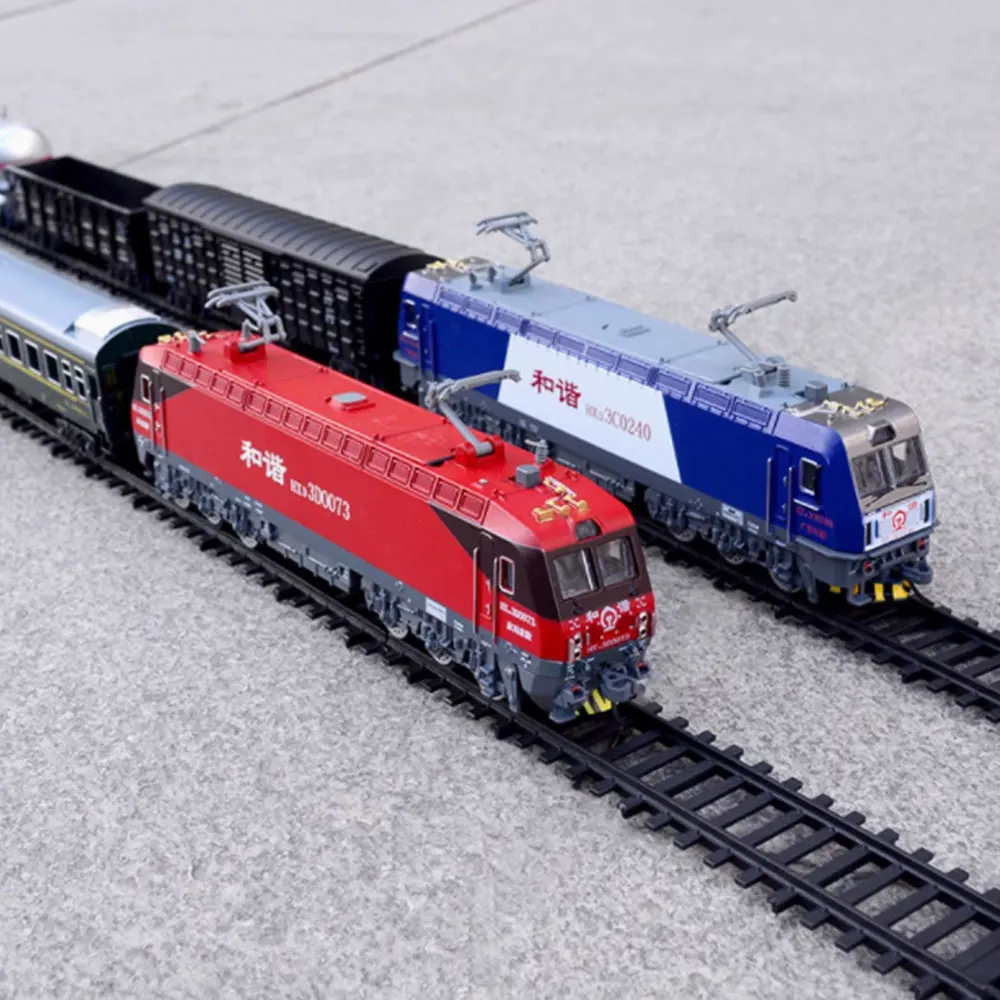 Aole treno elettrico telecomandato giocattolo simulazione binario treno set modello locomotiva ferroviario assemblaggio binario giocattolo per bambini regalo ragazzo