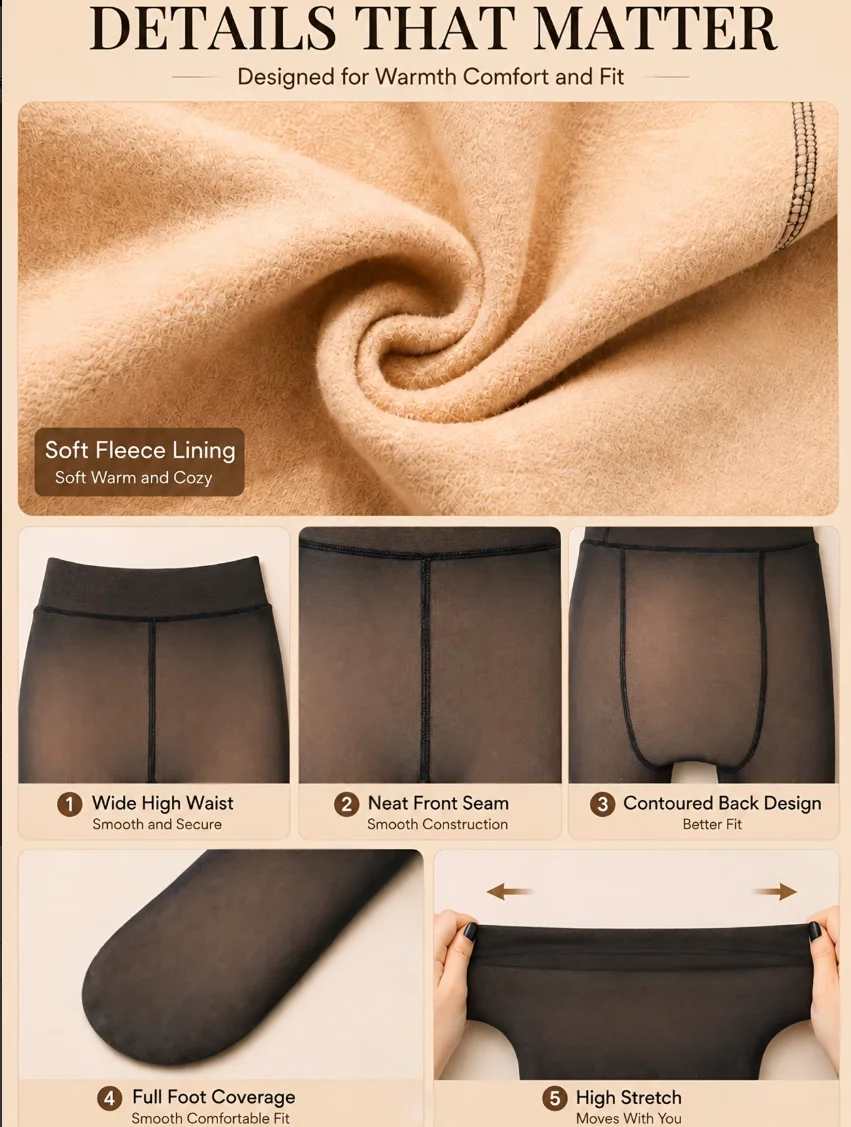 Women Fake Translucent Fleece  - đánh giá và giá Tights Pantyhose Sheer