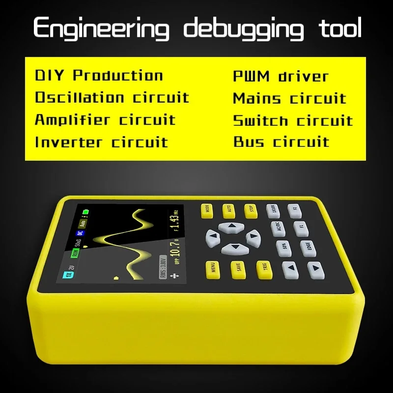 FNIRSI-5012H Handheld Mini Digital Oscilloscope 500MS/s Sampling Rate 100MHz Analog Bandwidth