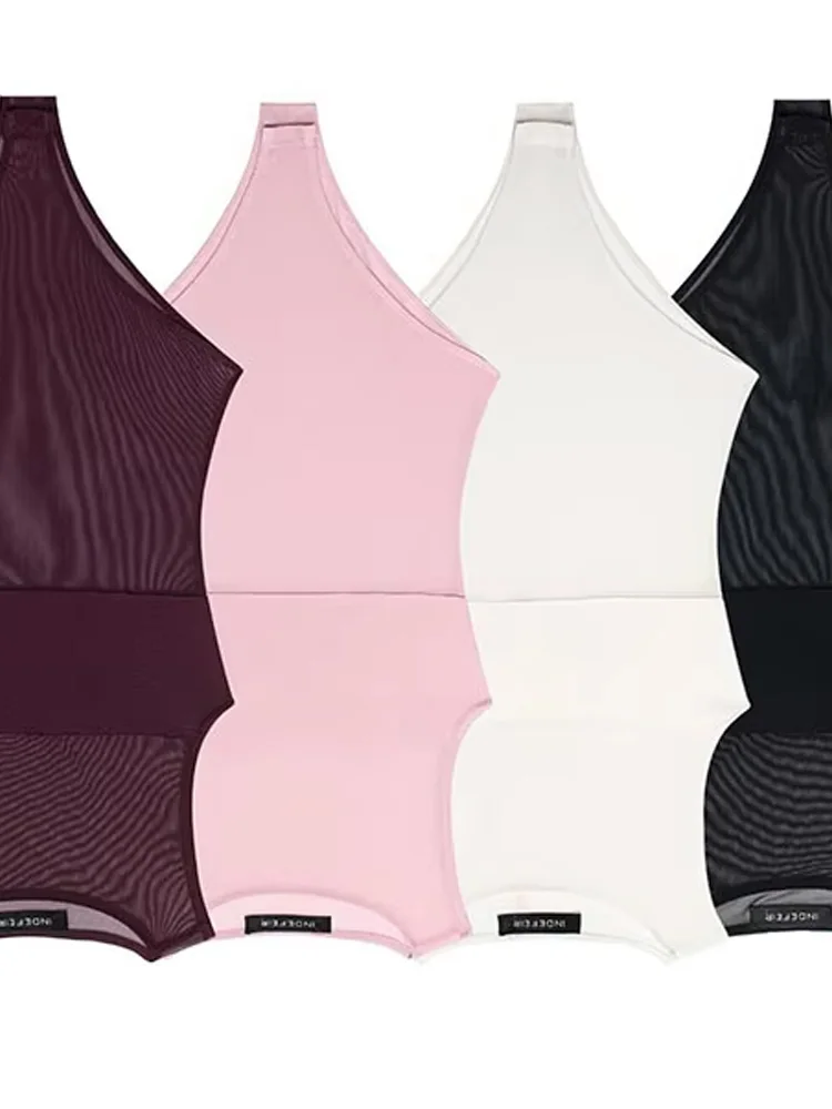 

Женский летний комбинезон HH: Новинка, модный, элегантный, сексуальный, полупрозрачный, облегающий, с круглым вырезом, без рукавов, однотонный, короткий