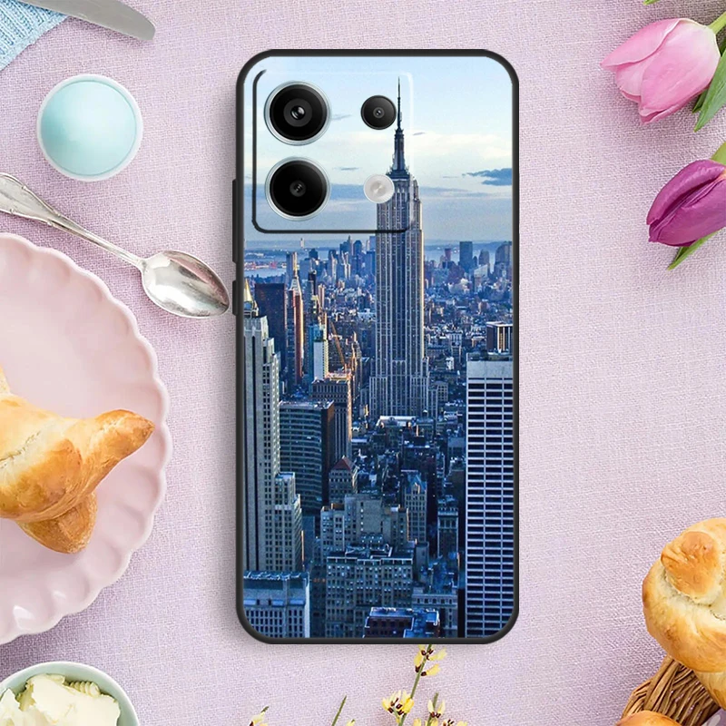 New York City Case For Redmi Note 13 Pro Plus Note 12 9 10 11 Pro 9S 10S 11S 12S Redmi 12 10 C 13C Cover