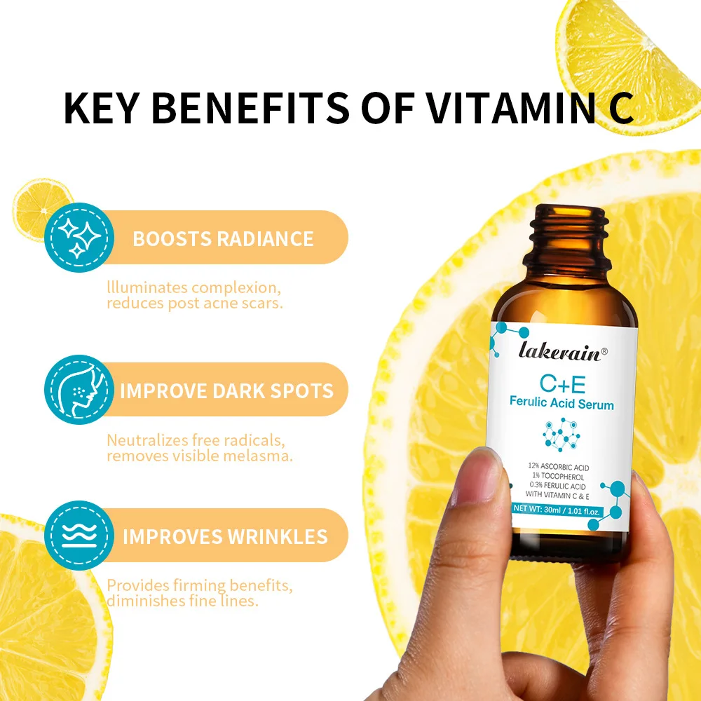 سيروم ليكراين فيتامين C + E للوجه، علاج مضاد للأكسدة لتفتيح البشرة ومكافحة الشيخوخة، يشد ويحمي البشرة #3