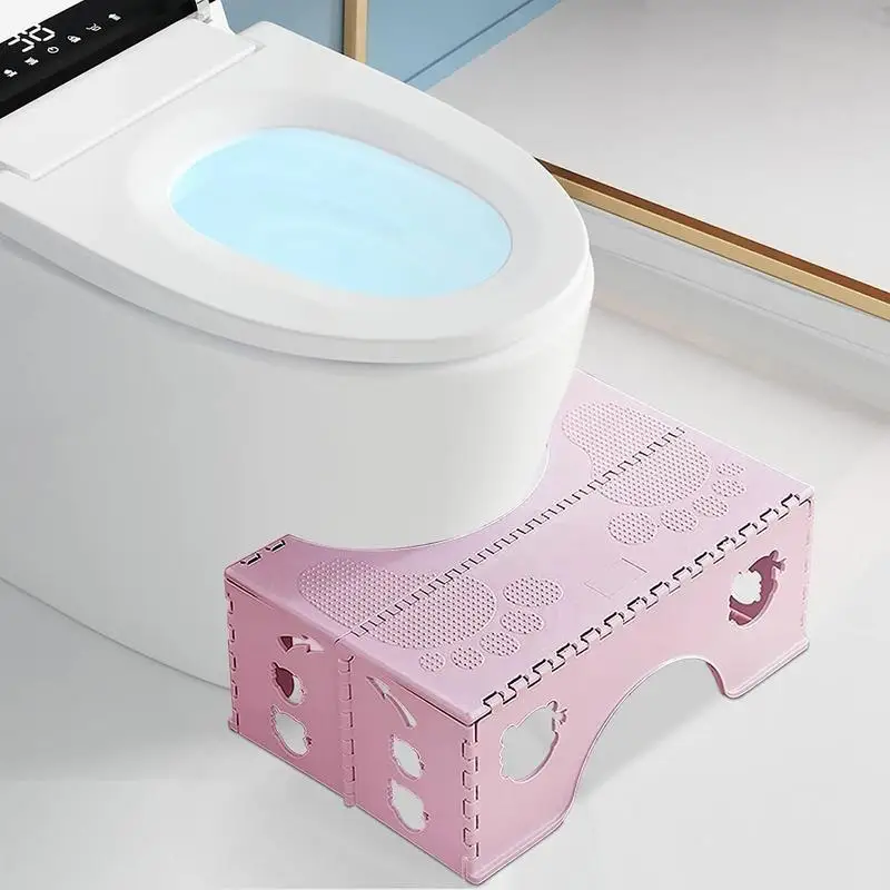 

Foldable Squatty Stool Folding Stool For Proper Poop Posture Ergonomic Bathroom Accessory Adults Poop Footstool Toilet