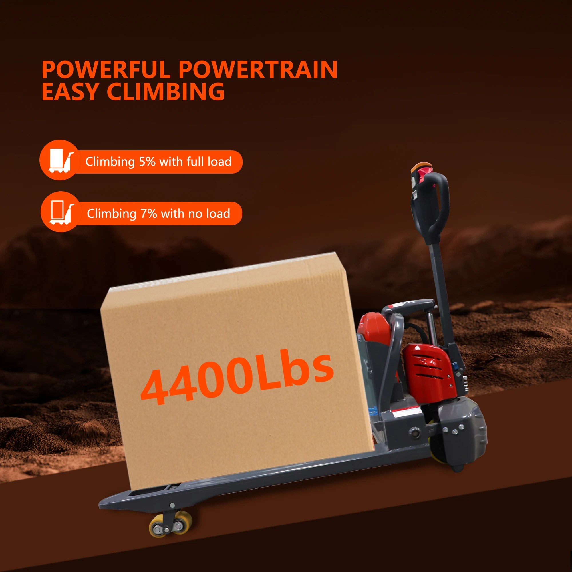 

JIALIFT 4400LBS Full Electric Pallet Jack Truck 45"x27" 48V Lithium Battery Built-in Charger US Standard Plug for Narrow Spaces