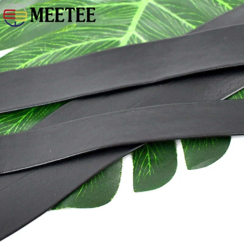 Meetee 5Meters 4-40mm Synthetic Leather Cord Necklace Leathers Rope Bracelet Decoration PU Ribbon Tapes Bag String Accessories