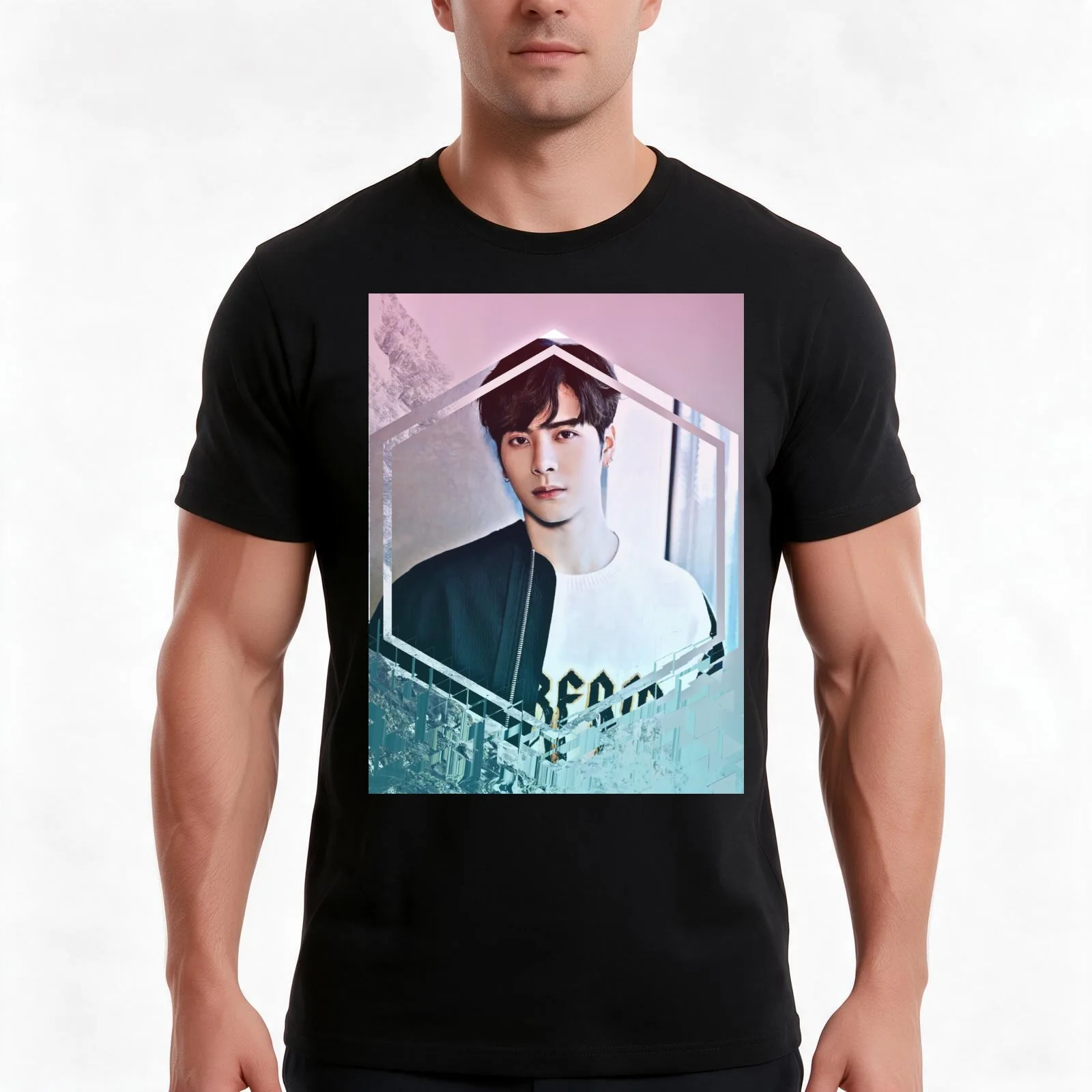 Got7 Jackson Edit T-Shirt, Summer Casual Cotton Tee, Oversized Streetwear Tops, Vintage Graphic Print, Loose Fit Short Sleeve