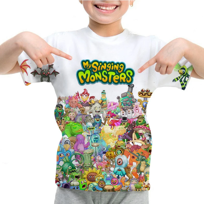 Childs My Singing Monster T-Shirt stampa 3d Cartoon Anime T Shirt O Neck T-Shirt Casual bambini manica corta bambini top Tee