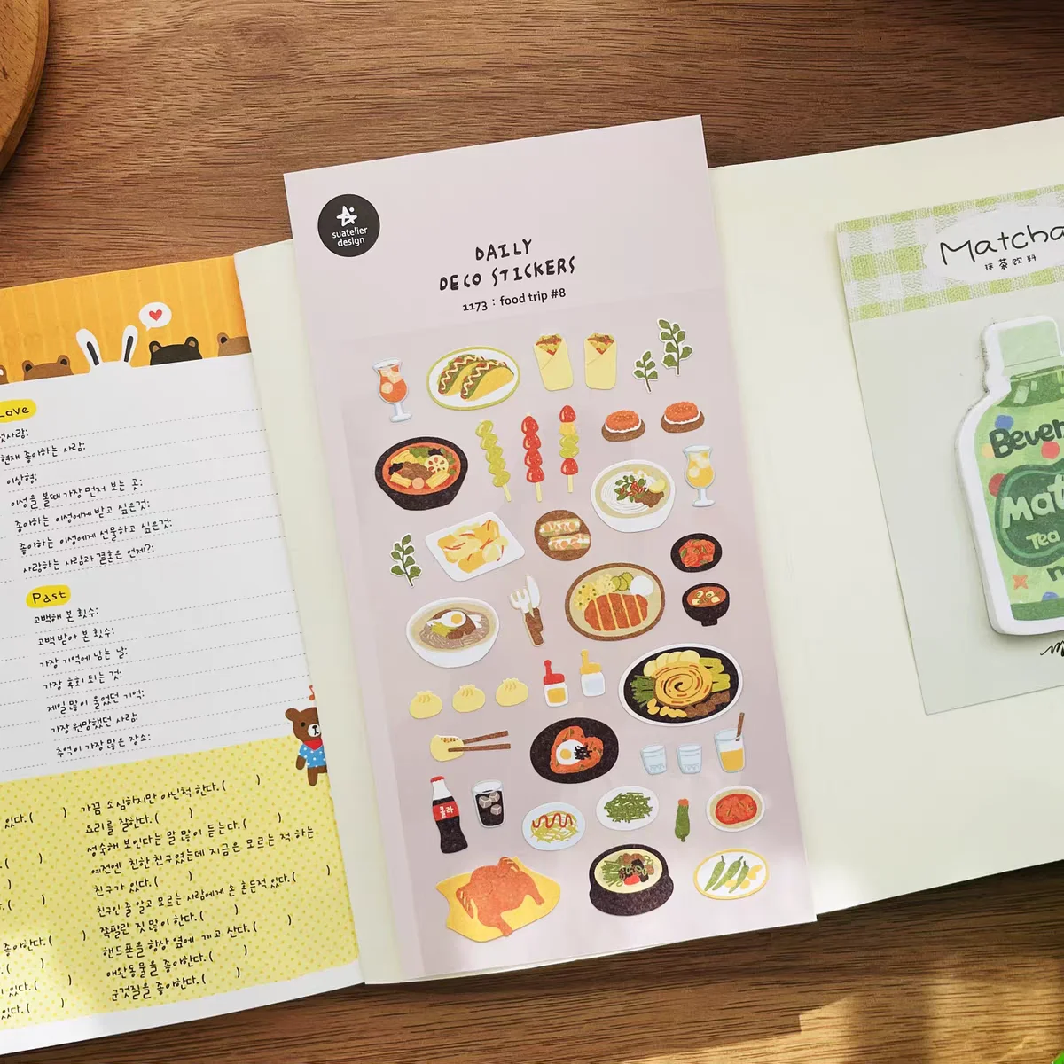 Korean Import Suatelier Tasty Food Trip Paper Stickers Scrapbooking Diy Journal Stationery Sticker Deco Art School Supply 1173