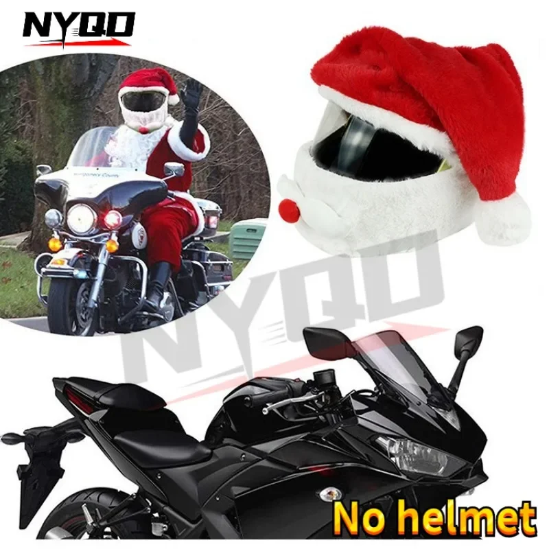 New American motorcycle head-mounted Christmas hat decoration outdoor Christmas hat helmet cover jewelry wholesale