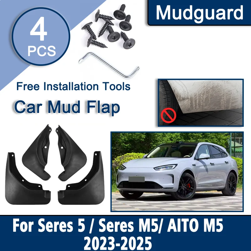 

4pcs Car Mudguards For Seres M5 Accessories Seres 5 AITO M5 2022 2023 2024 2025 Auto Mudflaps Splash Guard Fenders Anti-scratch