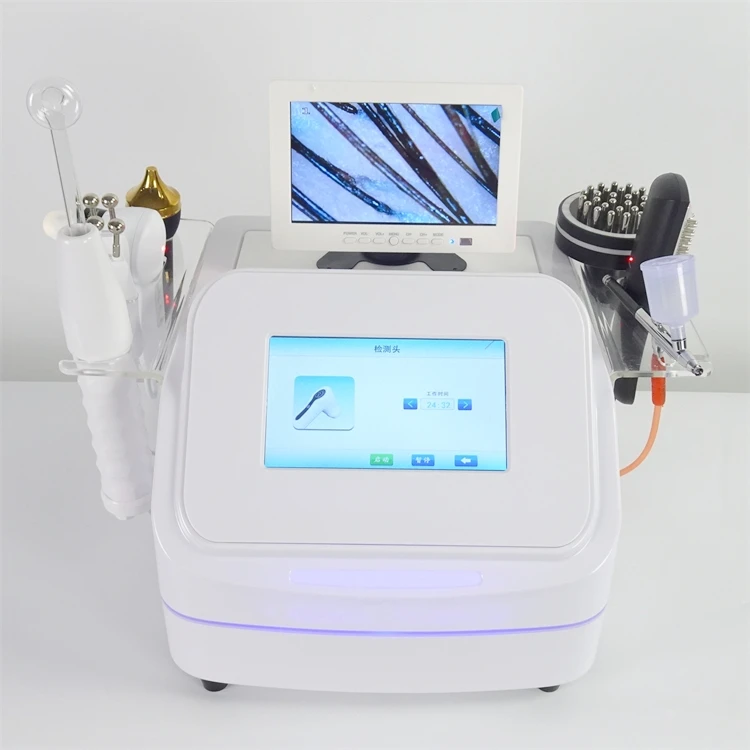 Mini 7 in 1 Hair Follicle Detector, Scalp Oxygen Care Analyzer, Portable Skin Scanner for Hair Health, Salon Grade Tool