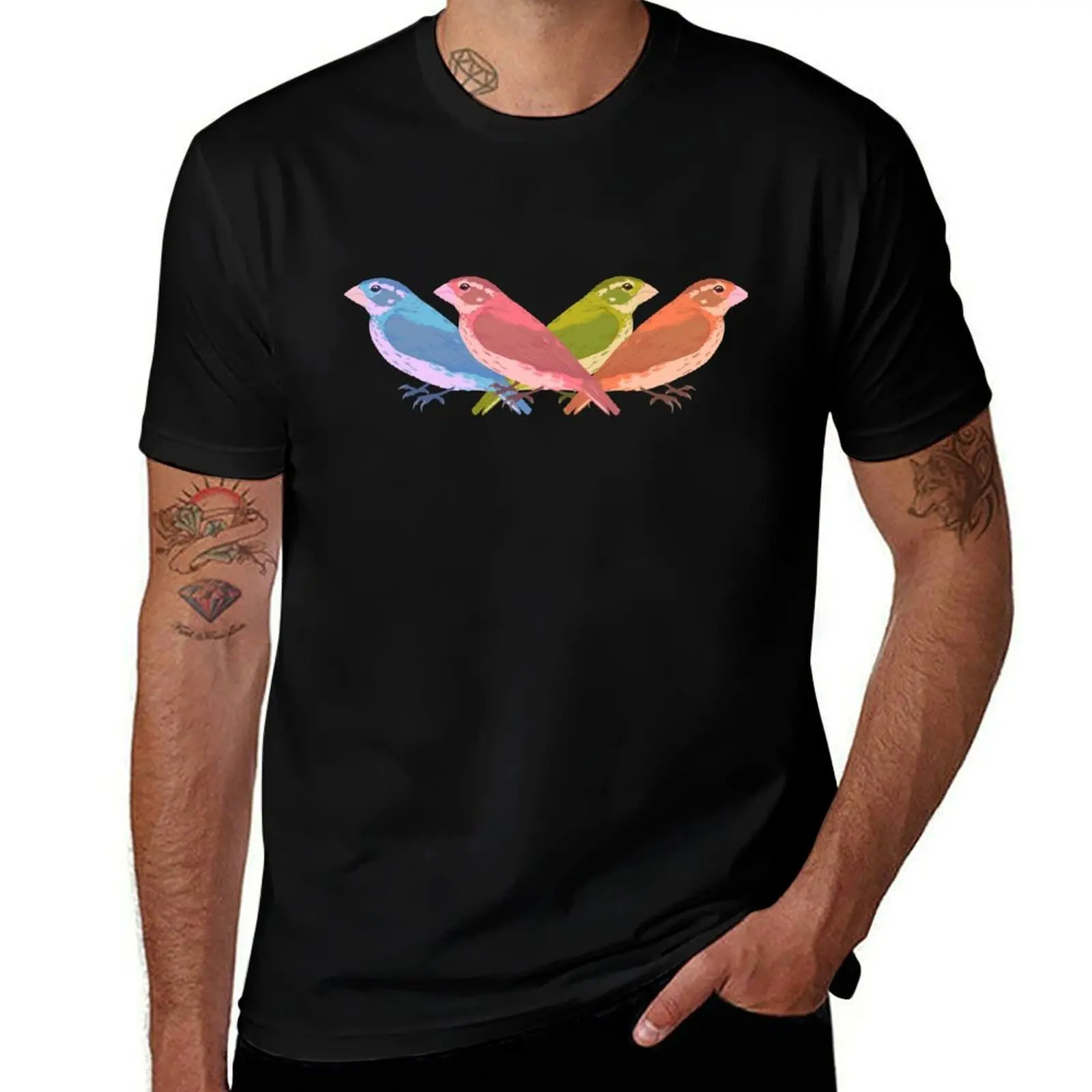 4 Colour Birds T-Shirt Holiday Outdoor T-Shirt