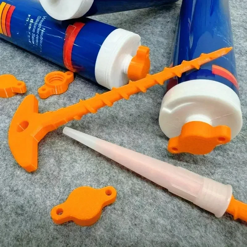 2PCS Sealant Nozzle Cleaner Cap Prevents Drying for Glass Caulk Tubes Standard Size DIY Tool 2030