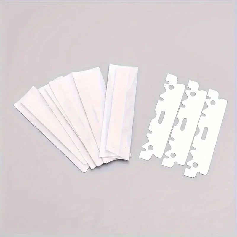 100 شفرات حلاقة آمنة من الفولاذ المقاوم للصدأ، شفرات حلاقة يدوية قديمة الطراز، مناسبة لمصففي الشعر وأدوات تصفيف الشعر #4