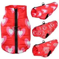 Winter Warm Dog Jacket With Harness Vest For Small Dogs Clothes Soft Windproof Puppy Coat Cat Costume French Bulldog Pet Apparel