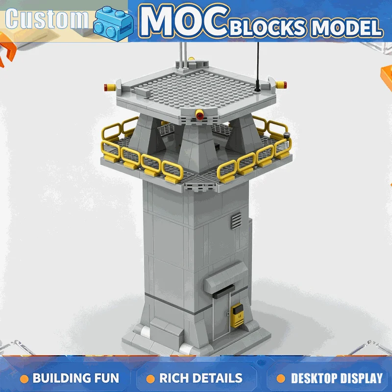 581PCS Medieval Defense Watchtower Castle Architecture Model Building Blocks MOC Custom Puzzle DIY Creative Assembly Toy Gifts