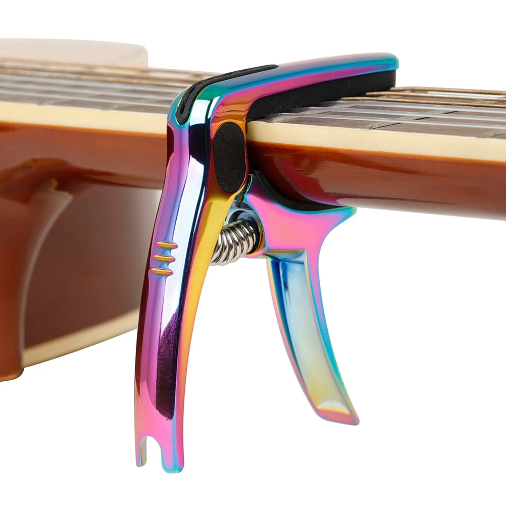 

1 set Guitar Capo Metal Steel Durable Wear Resistant Quick Release Reposition Exquisite Design Simple Multi-Functional Clamp For