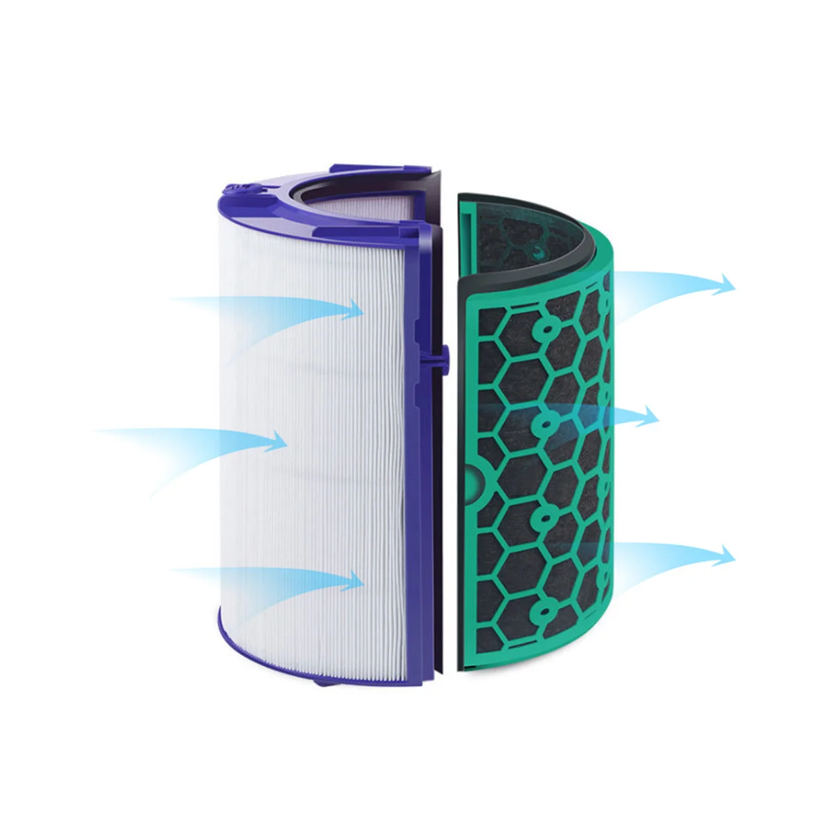 

1 Pair HEPA Filter for Purifier HP04 HP05 TP04 TP05 DP04 HEPA Carbon Cloth Filter Screen Replacement-B-hot