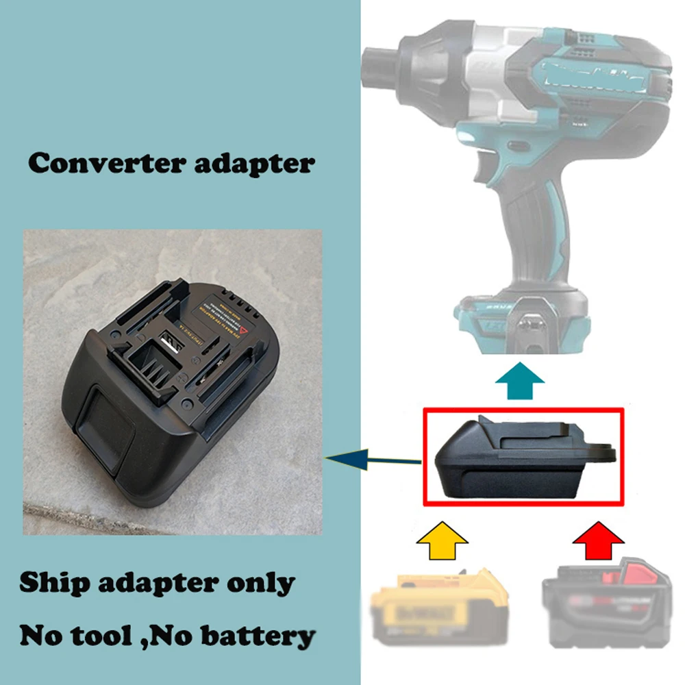 Adapter for dewalt  DCB  18/20V  and Milwakee 18V max battery to Makita 18V LXT tool use