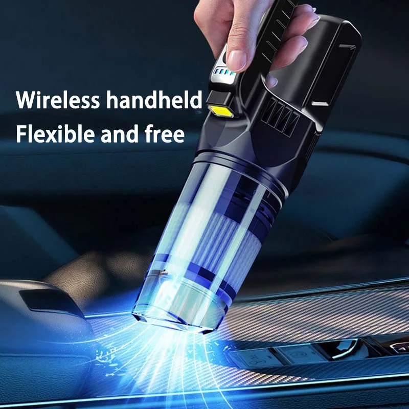 Xiaomi Car Vacuum Cleaner LED Lighting Powerful Wireless Handheld Brushless Motor Vacuuming Machine Household Portability 9000Pa