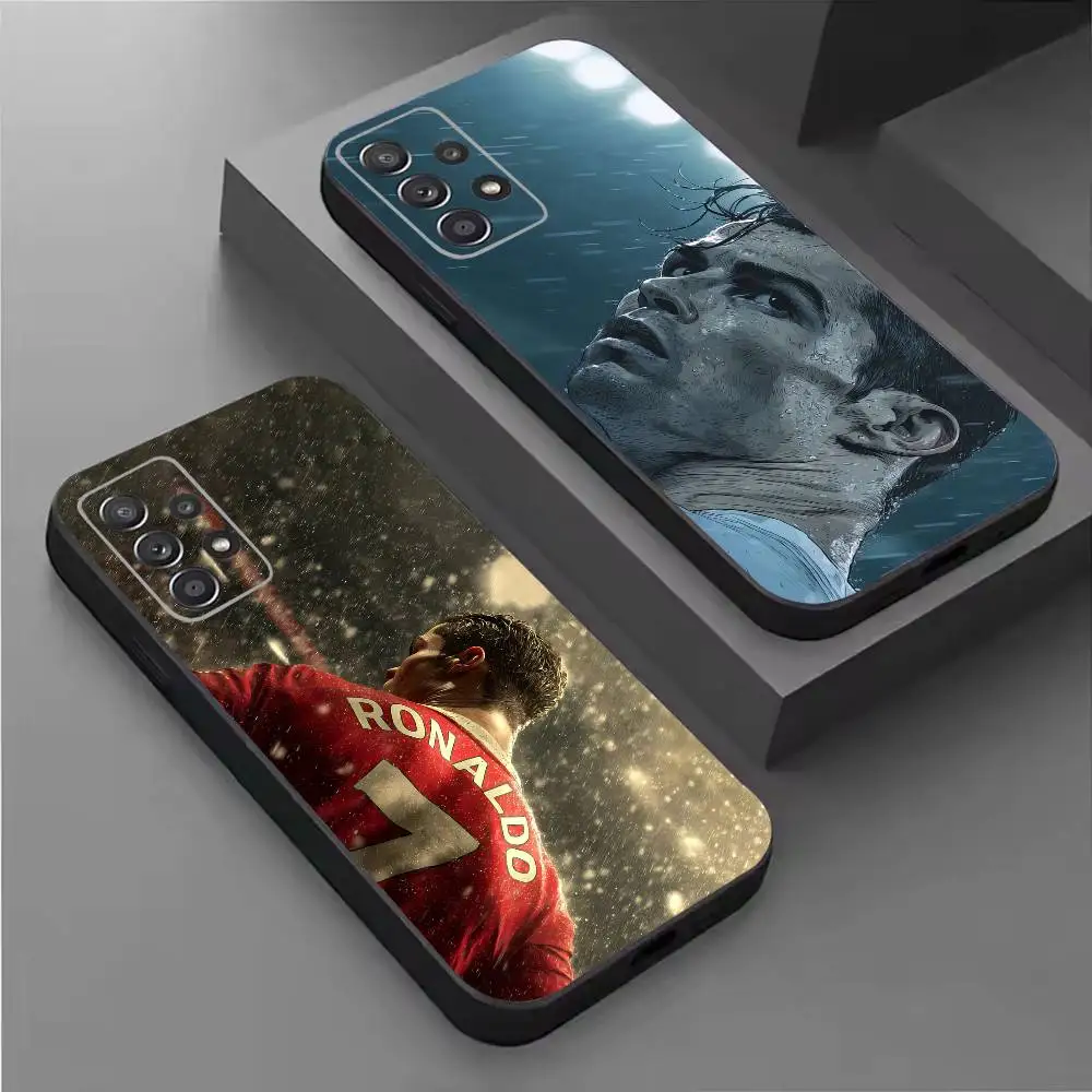 icon C-Cristiano Ronaldo Phone Case For Samsung S26,25,24,21,22,21,20,10,9,8,7,6,5,Ultra,Plus,Fe,Lite Black Shell