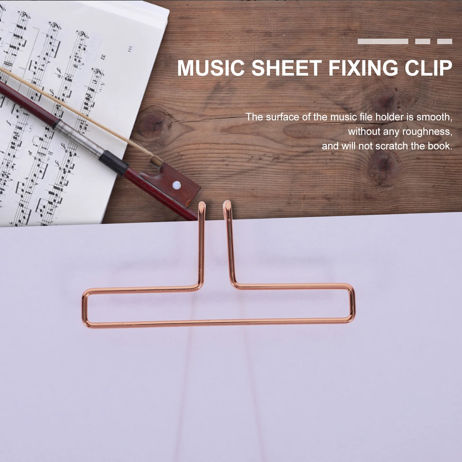 

2 Pcs Metal Music Books Bookmark Clip Page Musical Instrument Note Clamp Clips Holder