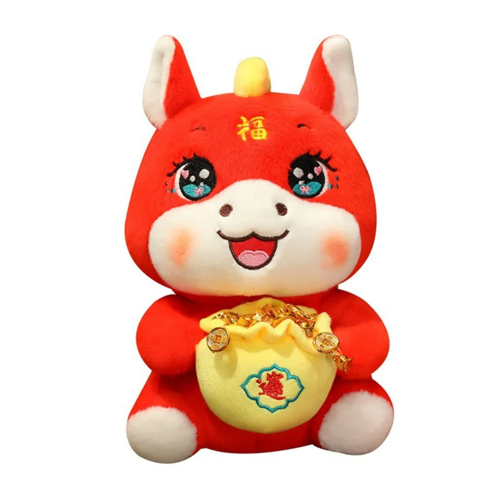 

Талисман 2026, милая креативная мягкая лошадь, пушистая фигурка удачи, зодиакальный пони, украшение для дома