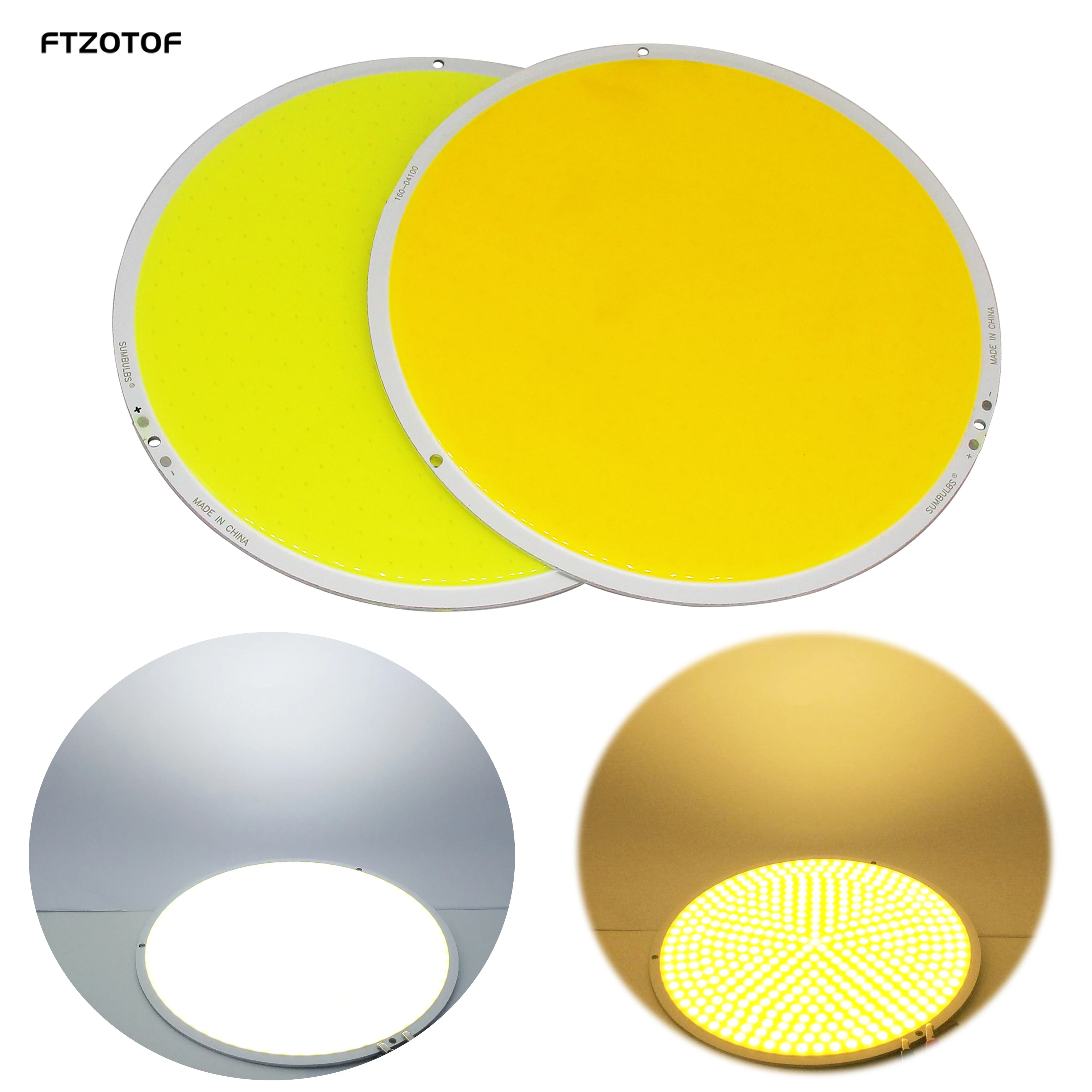 

FTZOTOF 12V Round 160mm COB LED Lamp Chip Module 200W Round Panel Super Bright LED For Car Bulbs Camping Outdoor Garden Lighting