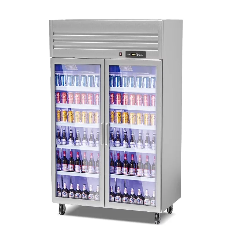 Manufacturers Direct Selling Ultra-large Capacity Commercial Display Cabinet  Vertical Refrigerators Freezer Glass Door OME